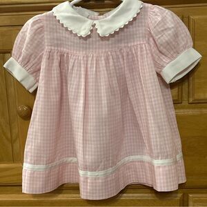 Vintage Carter’s Girl’s Pink and White Gingham Dress Size 18 Months